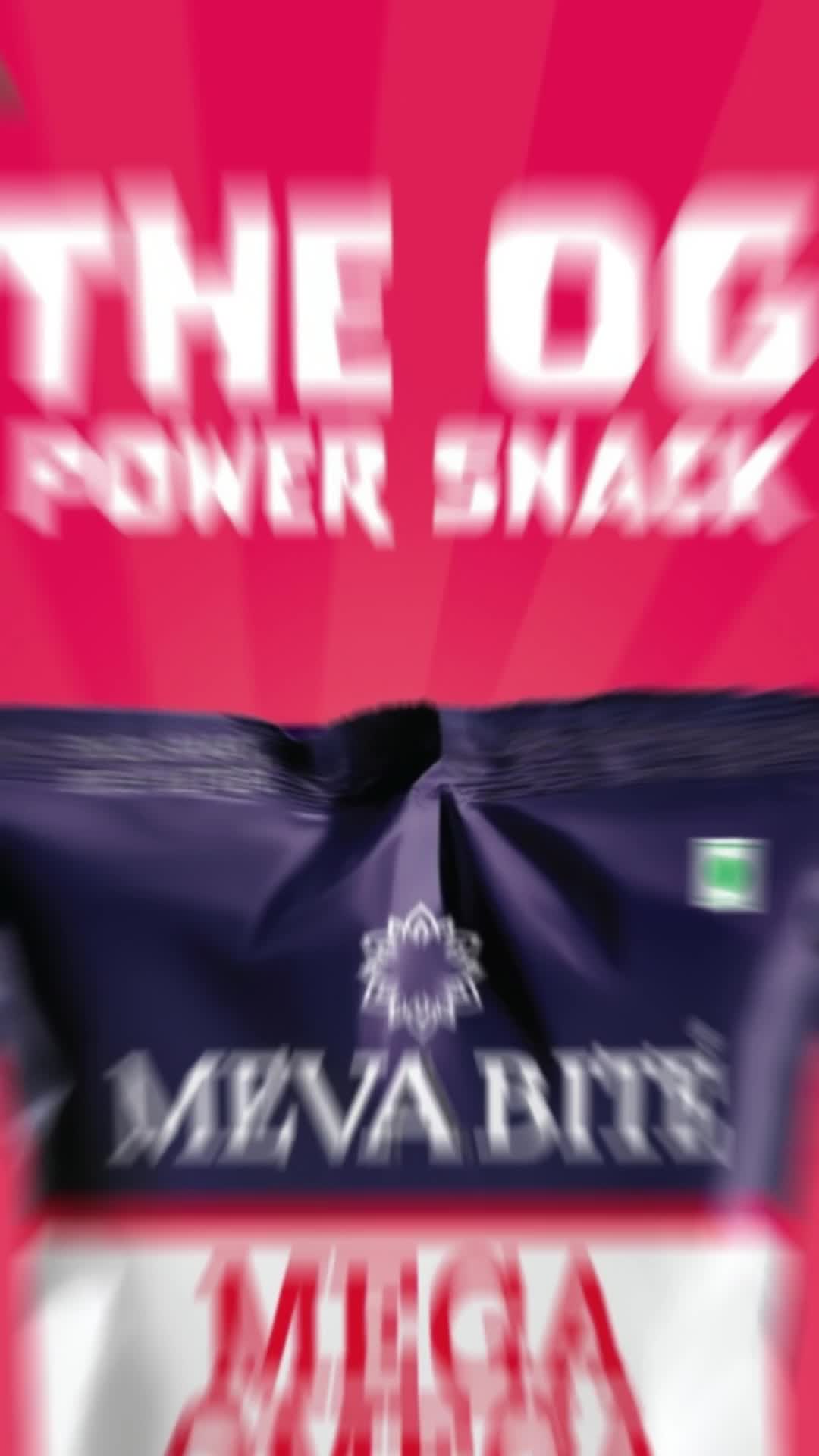 MevaBite Meta ad: bold text overlay reading THE OG POWER SNACK