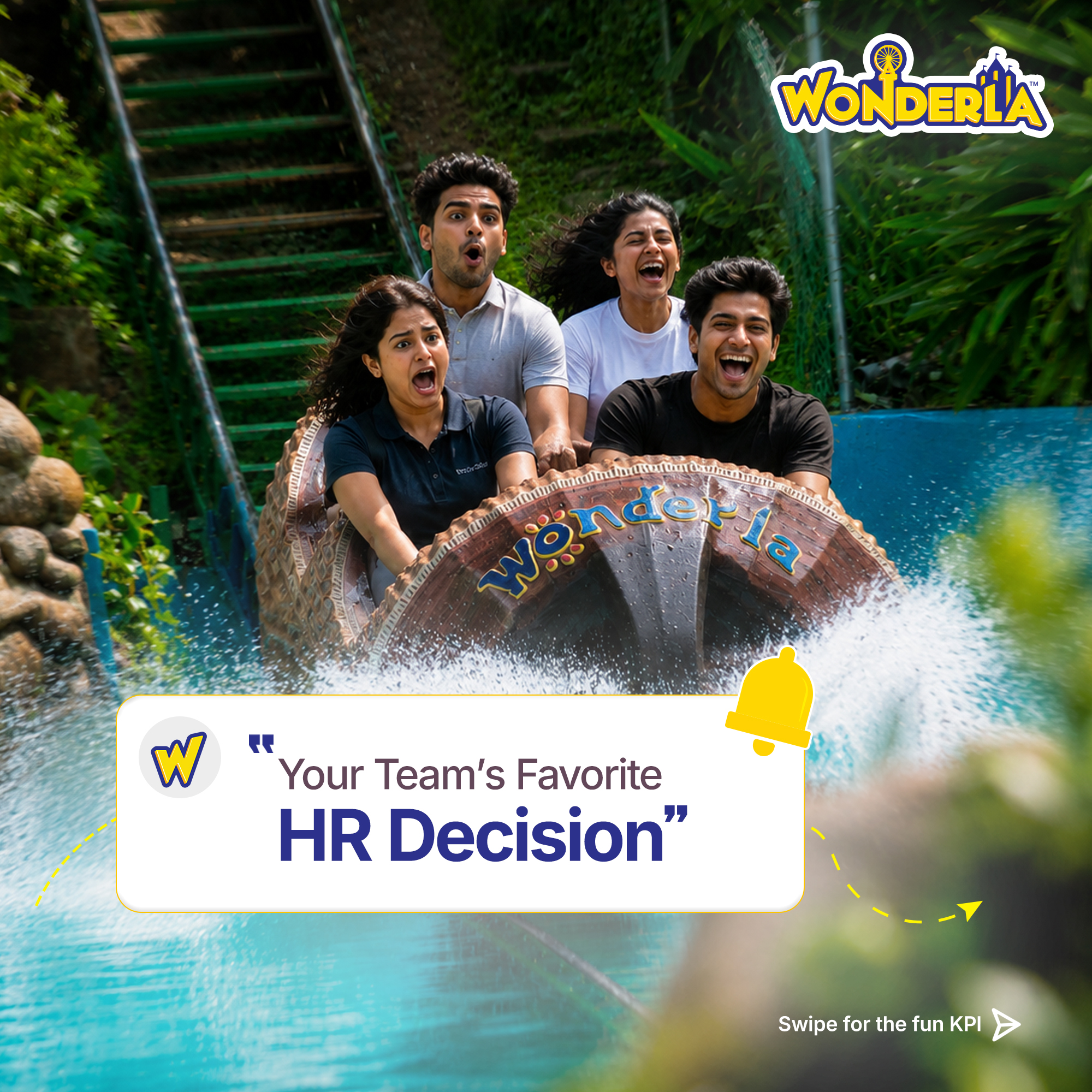 Wonderla corporate carousel ad, card 5 of 6