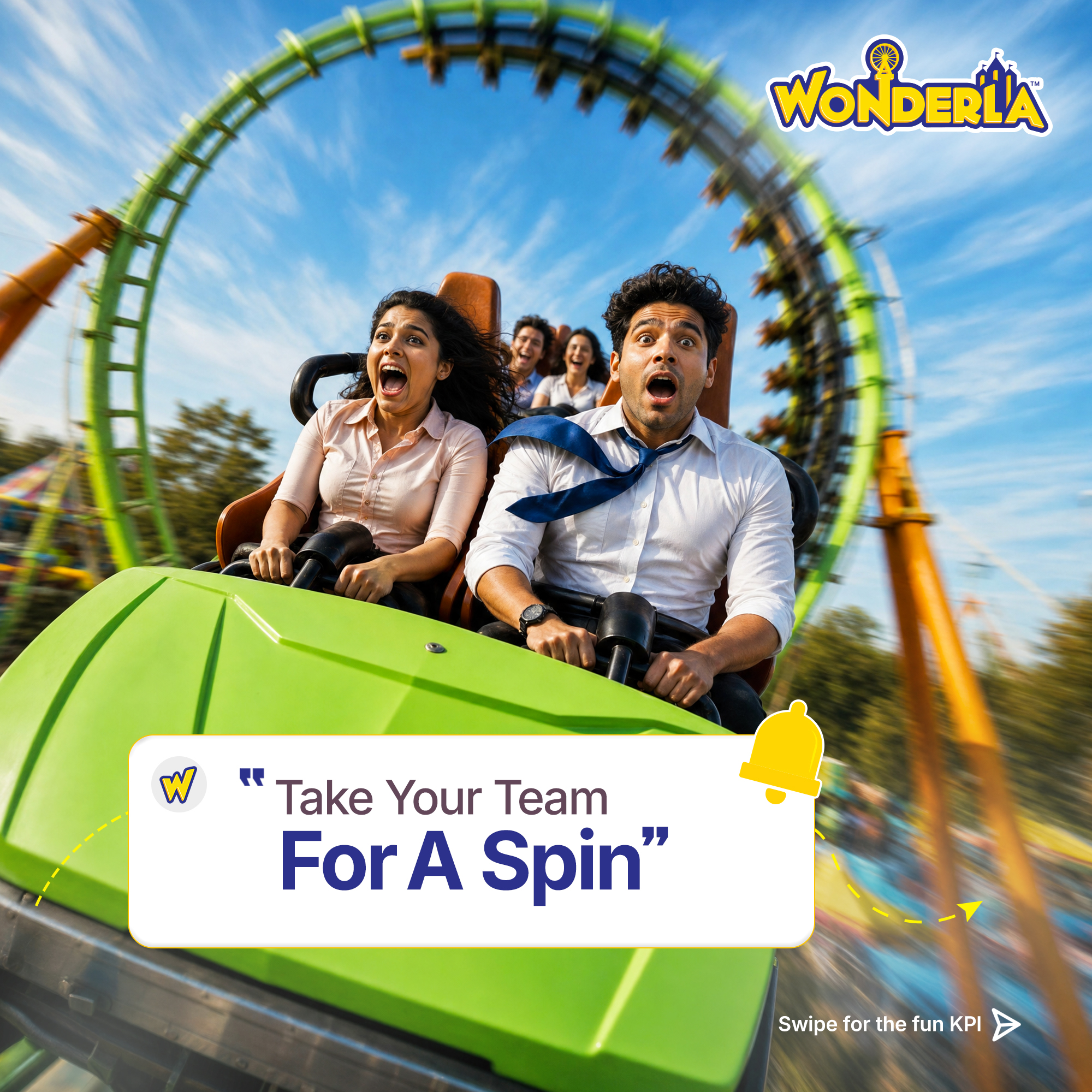 Wonderla corporate carousel ad, card 2 of 6