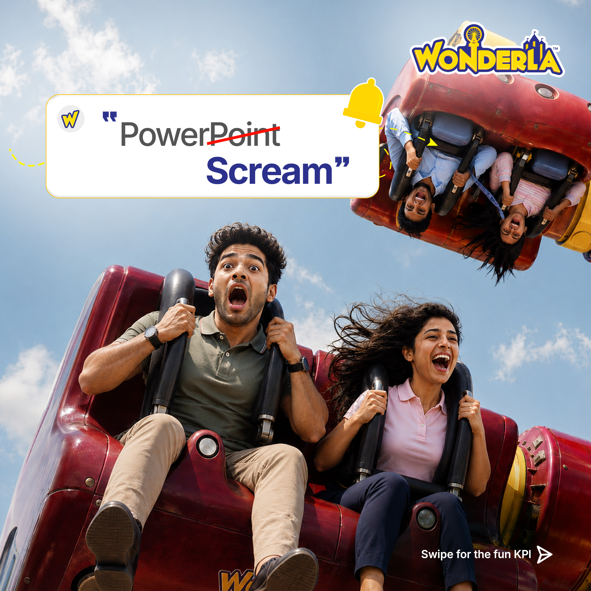 Wonderla corporate carousel ad, card 3 of 6
