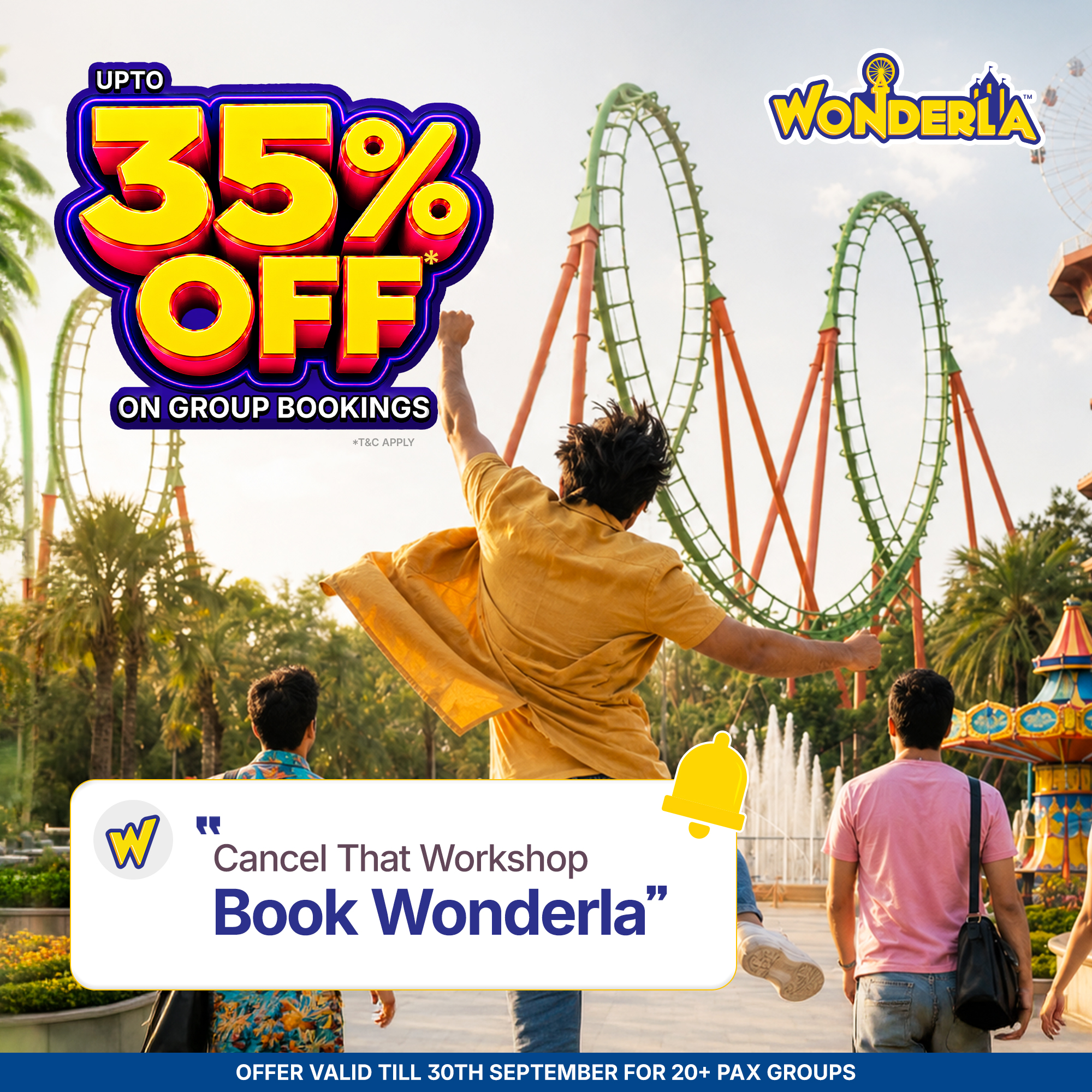 Wonderla corporate carousel ad, card 6 of 6