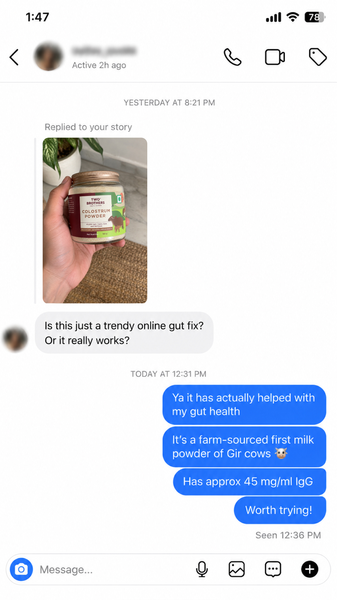 Two Brothers Organic Farms Meta ad: "Is this just a trendy online gut fix? Or does it really work?"