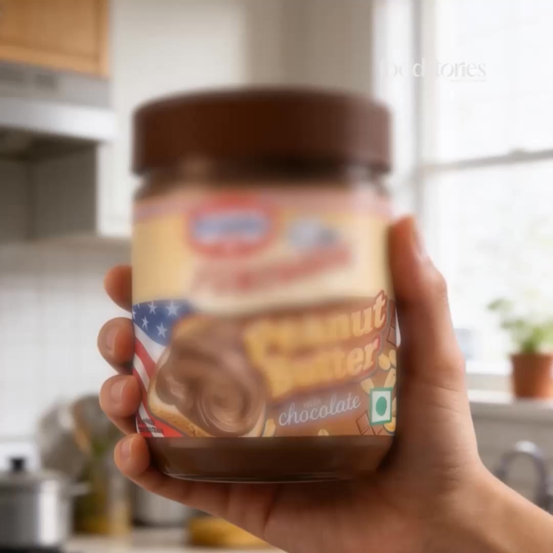Foodstories Meta ad: challenging trust in food labels and hidden ingredients, shop almond butter today