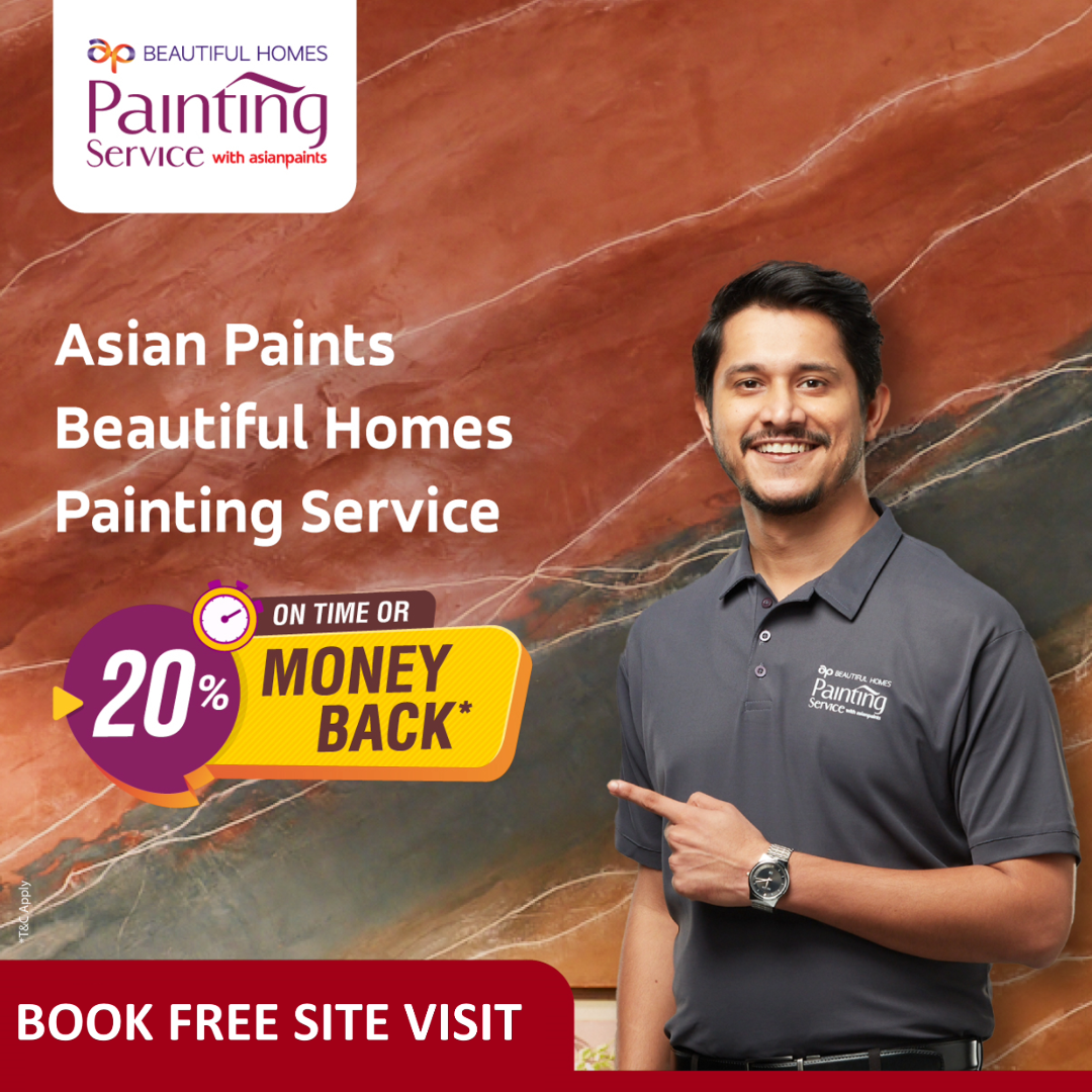 Asian Paints Meta ad: "Worried about your house not being ready before the big party?" -- book the painting service