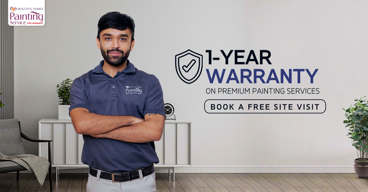 Asian Paints Meta ad: Beautiful Homes Painting Service, textured walls, book our services today