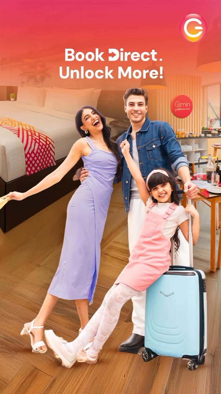 Ginger Meta ad: book direct and unlock more from every stay, up to 25% savings