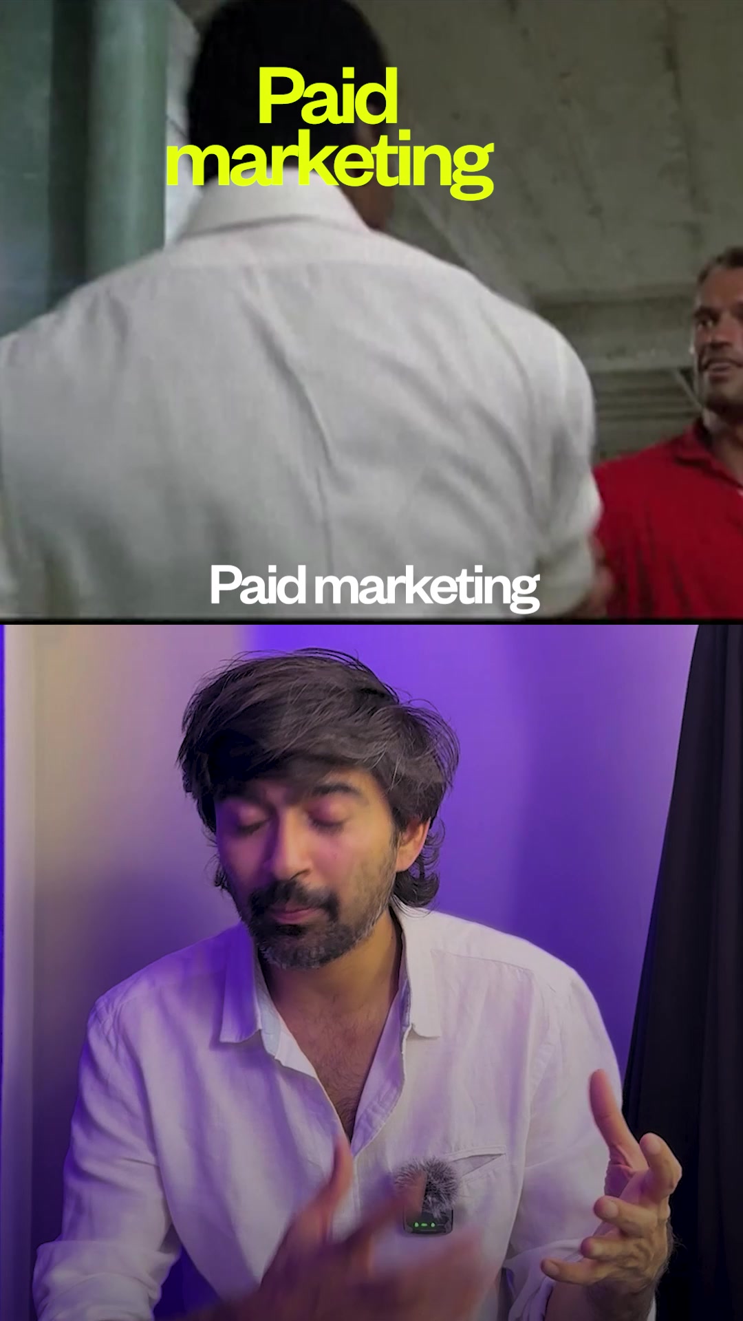Porcellia Meta ad: a force-versus-sharp-knife metaphor contrasting brute-force marketing with precision, offering the first 10 pages of a growth guide free