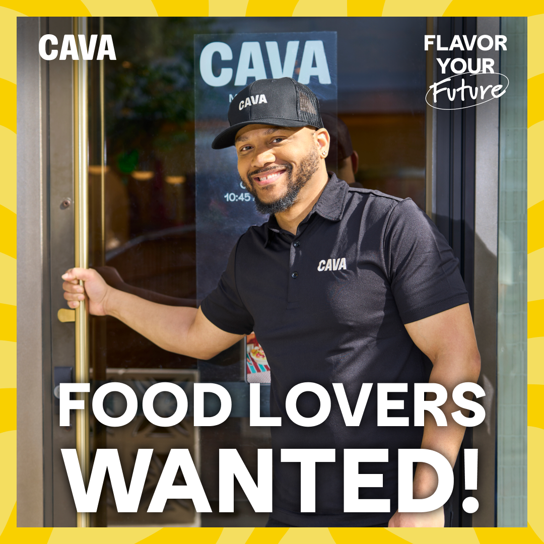 CAVA recruitment Meta ad: "Food lovers wanted!"