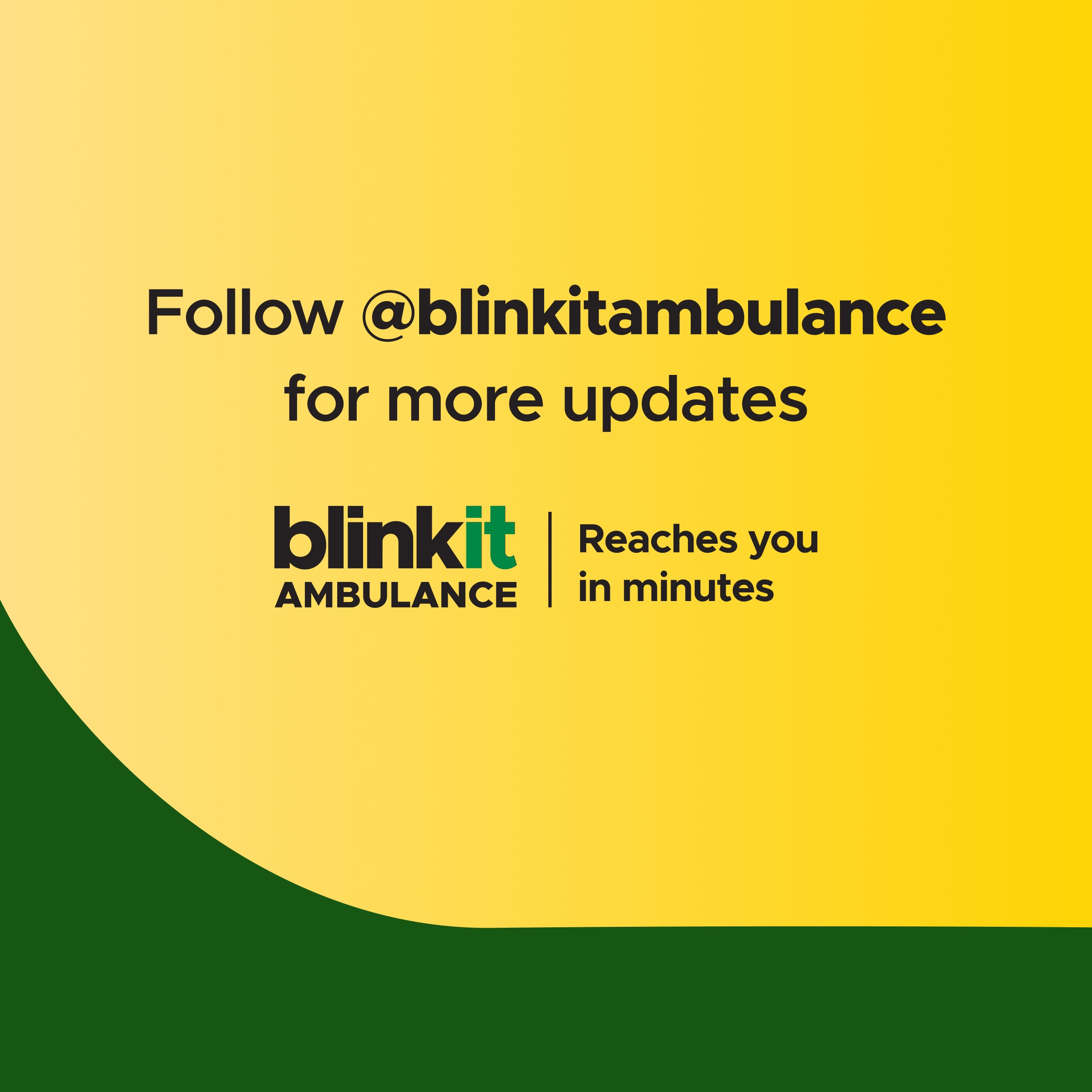 Blinkit Ambulance carousel ad, card 3 of 3