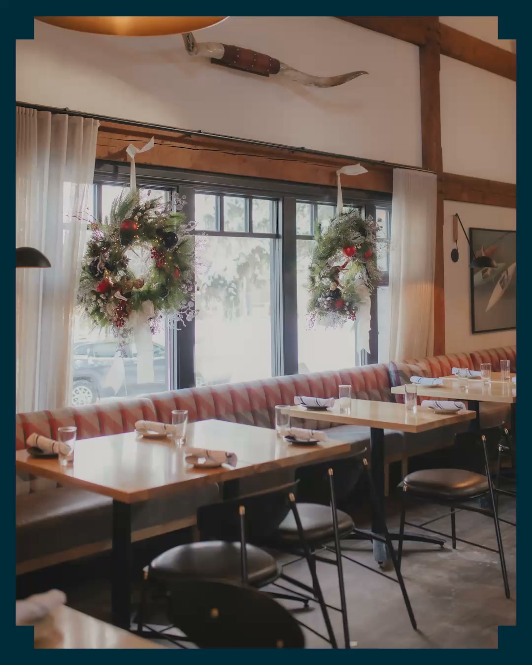 Buffalo Mountain Lodge Meta ad: your homebase for the holidays -- Christmas in the Canadian Rockies