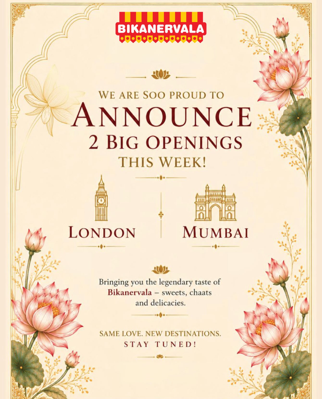 Bikanervala Meta ad: two big store openings this week, two cities one legendary taste