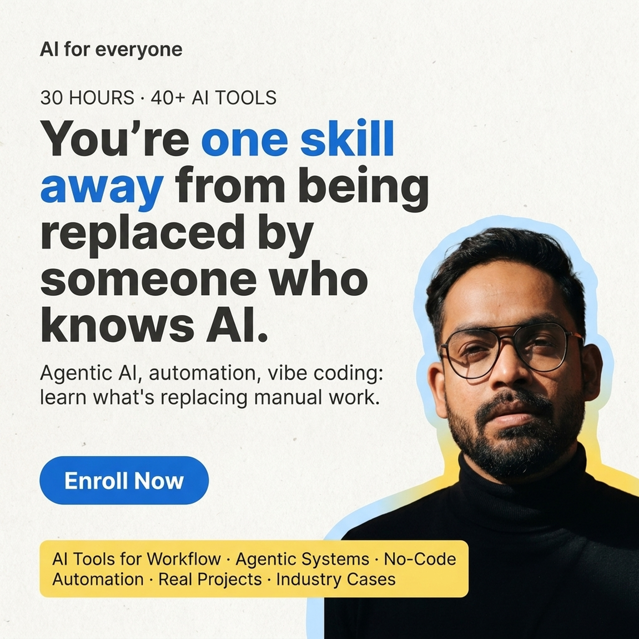 AI course Meta ad: "You're one skill away from being replaced by someone who knows AI"