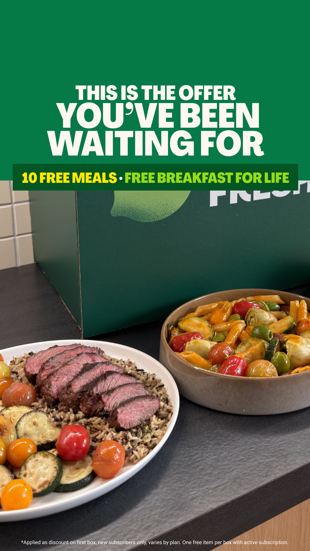 HelloFresh Meta ad: this is the offer you've been waiting for -- a week of free meals