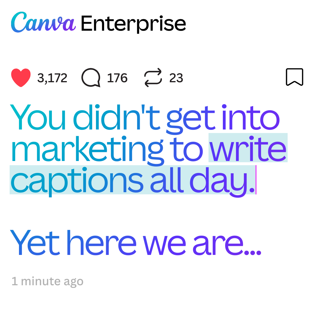 Canva carousel ad, card 1 of 5