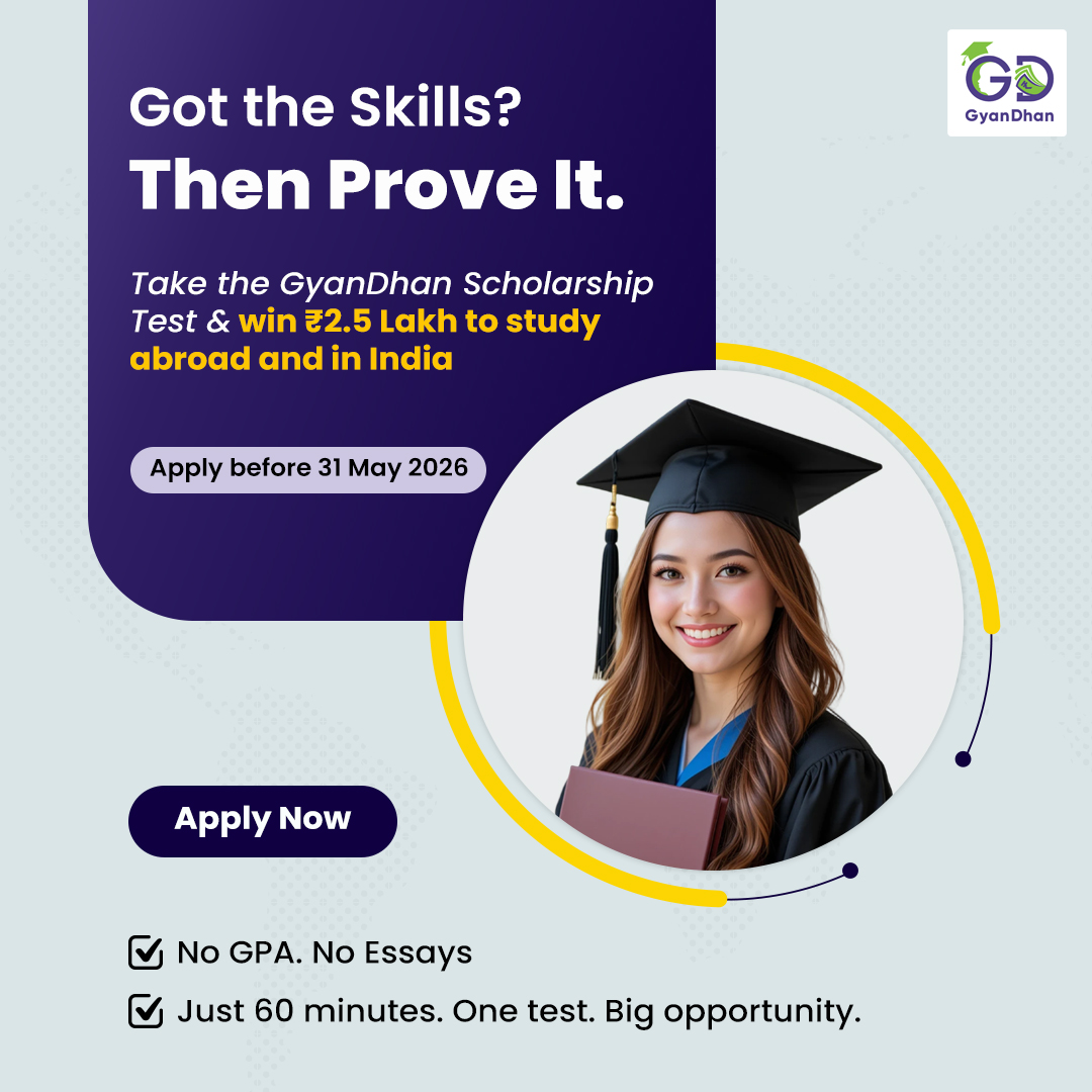 GyanDhan Meta ad: "Got the skills? Then prove it." -- one test, a INR 2.5 lakh scholarship